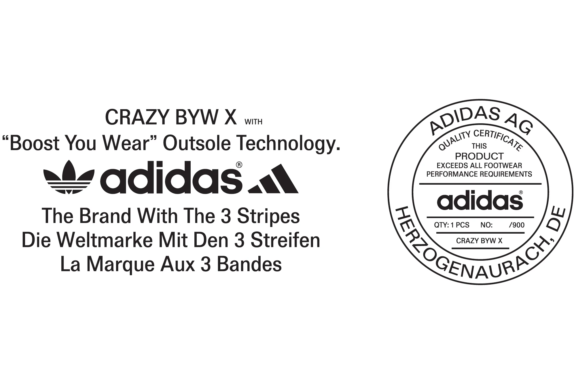 Adidas Crazy BYW Logo Lockup